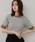 『一部WEB限定カラー』クルーネックリンガーボーダーTシャツ(5分袖)