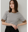 『一部WEB限定カラー』クルーネックリンガーボーダーTシャツ(5分袖)