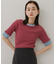 『一部WEB限定カラー』クルーネックリンガーボーダーTシャツ(5分袖)