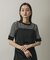 『一部WEB限定カラー』クルーネックリンガーボーダーTシャツ(5分袖)