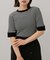 『一部WEB限定カラー』クルーネックリンガーボーダーTシャツ(5分袖)
