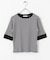 『一部WEB限定カラー』クルーネックリンガーボーダーTシャツ(5分袖)