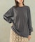 シアークルーネックロングTシャツ