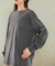 シアークルーネックロングTシャツ