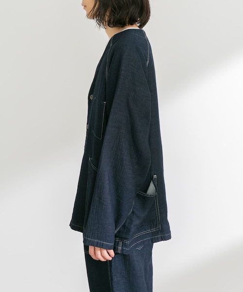 sss.w☆完売品・新品☆ アーバンリサーチ　ノーカラージャケット URBAN RESEARCH DOORS ジャケット ノーカラージャケット 「撥水