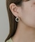 ビジューサークルピアス