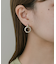 ビジューサークルピアス