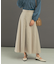 タフタロングフレアスカート