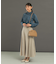 タフタロングフレアスカート