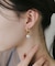 ステンレスパールドロップピアス