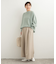 メランジヘリンボーンギャザーワイドパンツ