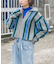 フロントZIPストライプカーディガン