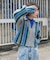 フロントZIPストライプカーディガン