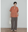 製品染めロールスリーブブラウス