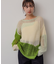 モヘアタッチパッチワークセーター