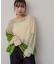 モヘアタッチパッチワークセーター