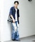 『ユニセックス』ダメージデニムワイドパンツ