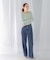 GREEN BUTTER　Two-way Stripe Patch T-shirts