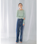 GREEN BUTTER　Two-way Stripe Patch T-shirts