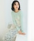 GREEN BUTTER　Two-way Stripe Patch T-shirts