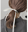 ロングサテンリボンヘアポニー
