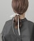 ロングサテンリボンヘアポニー