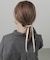 ロングサテンリボンヘアポニー