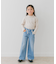 『WEB／一部店舗限定サイズ』メローフリルリブタートルネックTシャツ(KIDS)