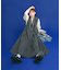『2サイズ展開』キーネックBIGプリーツジャンパースカート
