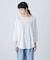シフォン天竺7分袖カットソー