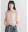 オーガンジー刺繍クロップドブラウス
