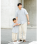 『親子リンク』シルケットリネンバンドカラーシャツ(KIDS)