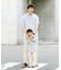 『親子リンク』シルケットリネンバンドカラーシャツ(KIDS)