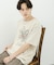 フラワーアートグラフィックショートスリーブTシャツ