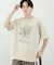 フラワーアートグラフィックショートスリーブTシャツ