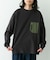 ヘビーウェイトナイロン布帛ポケットロングスリーブTシャツ