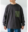 ヘビーウェイトナイロン布帛ポケットロングスリーブTシャツ