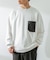ヘビーウェイトナイロン布帛ポケットロングスリーブTシャツ