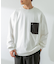 ヘビーウェイトナイロン布帛ポケットロングスリーブTシャツ