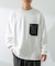 ヘビーウェイトナイロン布帛ポケットロングスリーブTシャツ