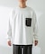 ヘビーウェイトナイロン布帛ポケットロングスリーブTシャツ