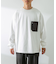 ヘビーウェイトナイロン布帛ポケットロングスリーブTシャツ