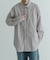 ATON　GIZA STRIPE WASHED SHIRTS