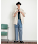 デニムフリンジシャンブレーワイドパンツ