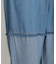 デニムフリンジシャンブレーワイドパンツ