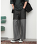 デニムフリンジシャンブレーワイドパンツ