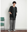 デニムフリンジシャンブレーワイドパンツ
