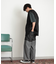 デニムフリンジシャンブレーワイドパンツ