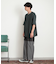 デニムフリンジシャンブレーワイドパンツ