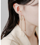 メタルサークルロングチェーンピアス